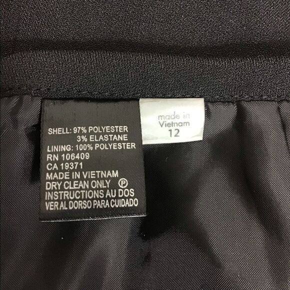 Suiting A-Line Lined Knee Skirt Size 12 - Picture 8 of 9